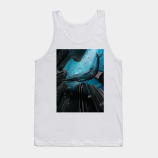 Blue whale in the ocean Tank Top
